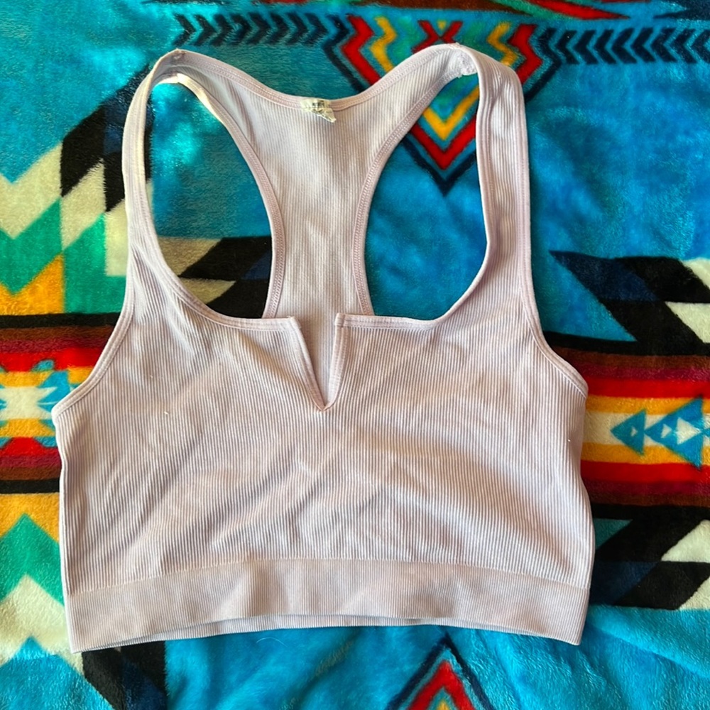 Purple crop tank